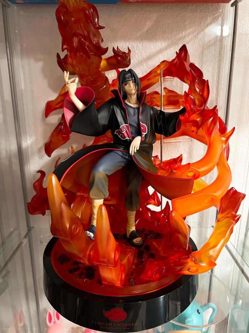 Itachi Uchiha Flaming Figure Picture
