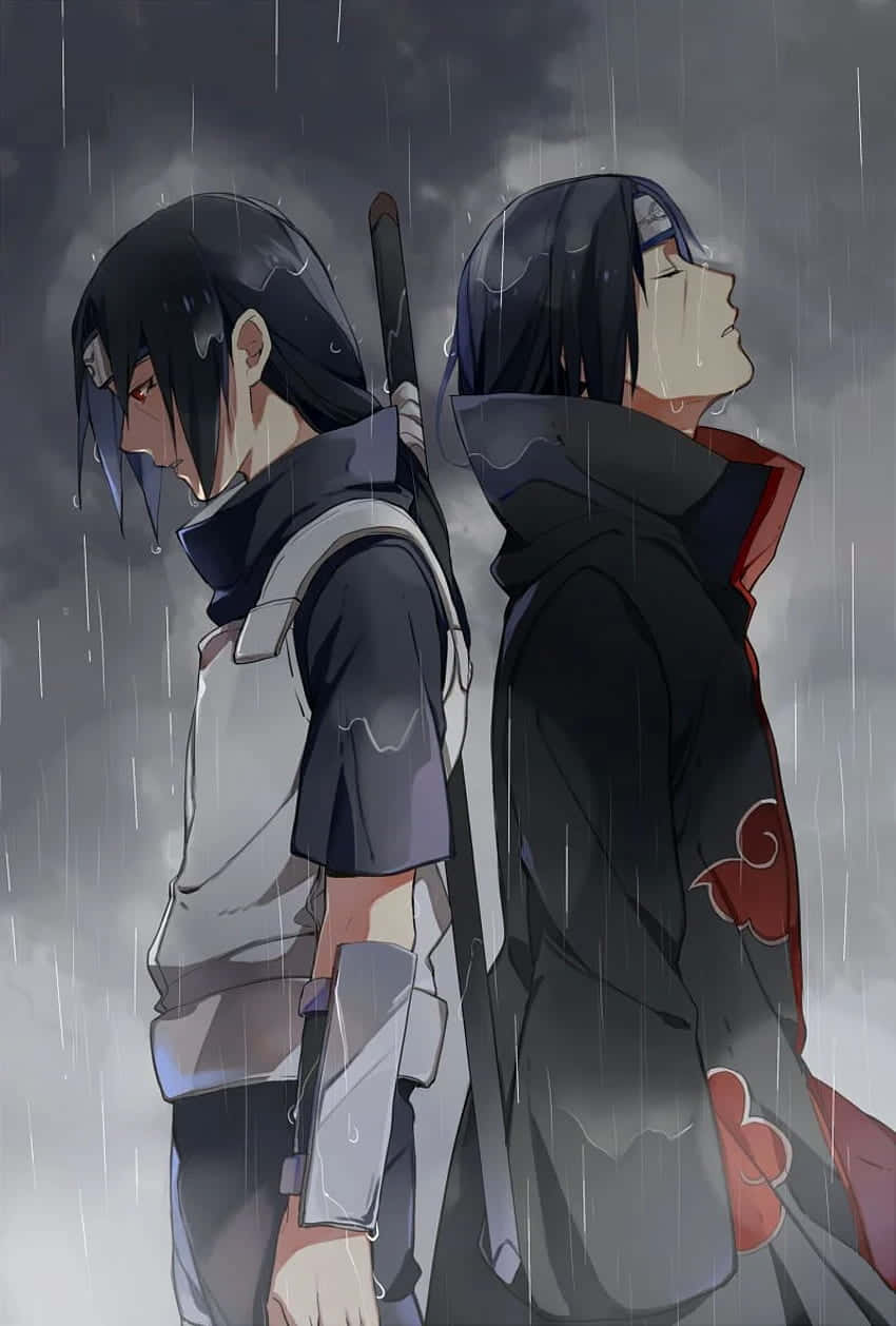 Itachi Uchiha And Sasuke Raining Picture