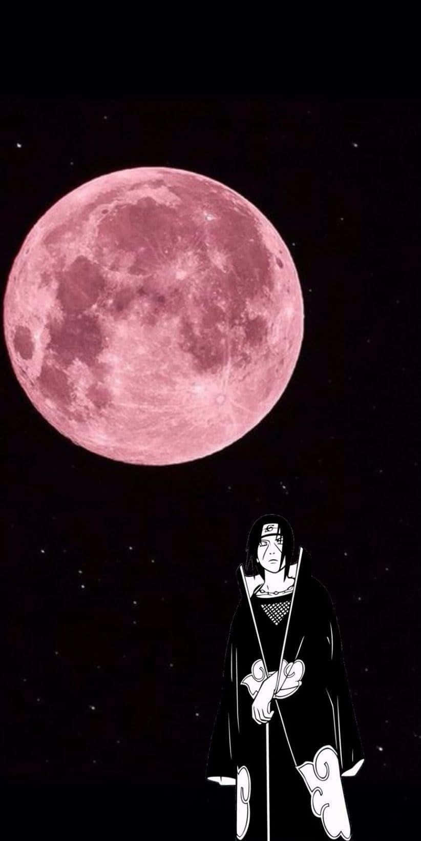 Itachi Uchiha Pink Moon Wallpaper