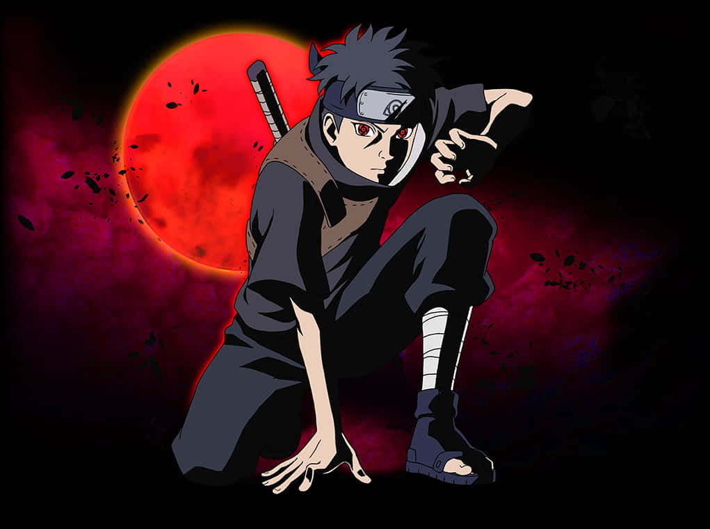 Download Itachi Uchiha Red Moon Background | Wallpapers.com