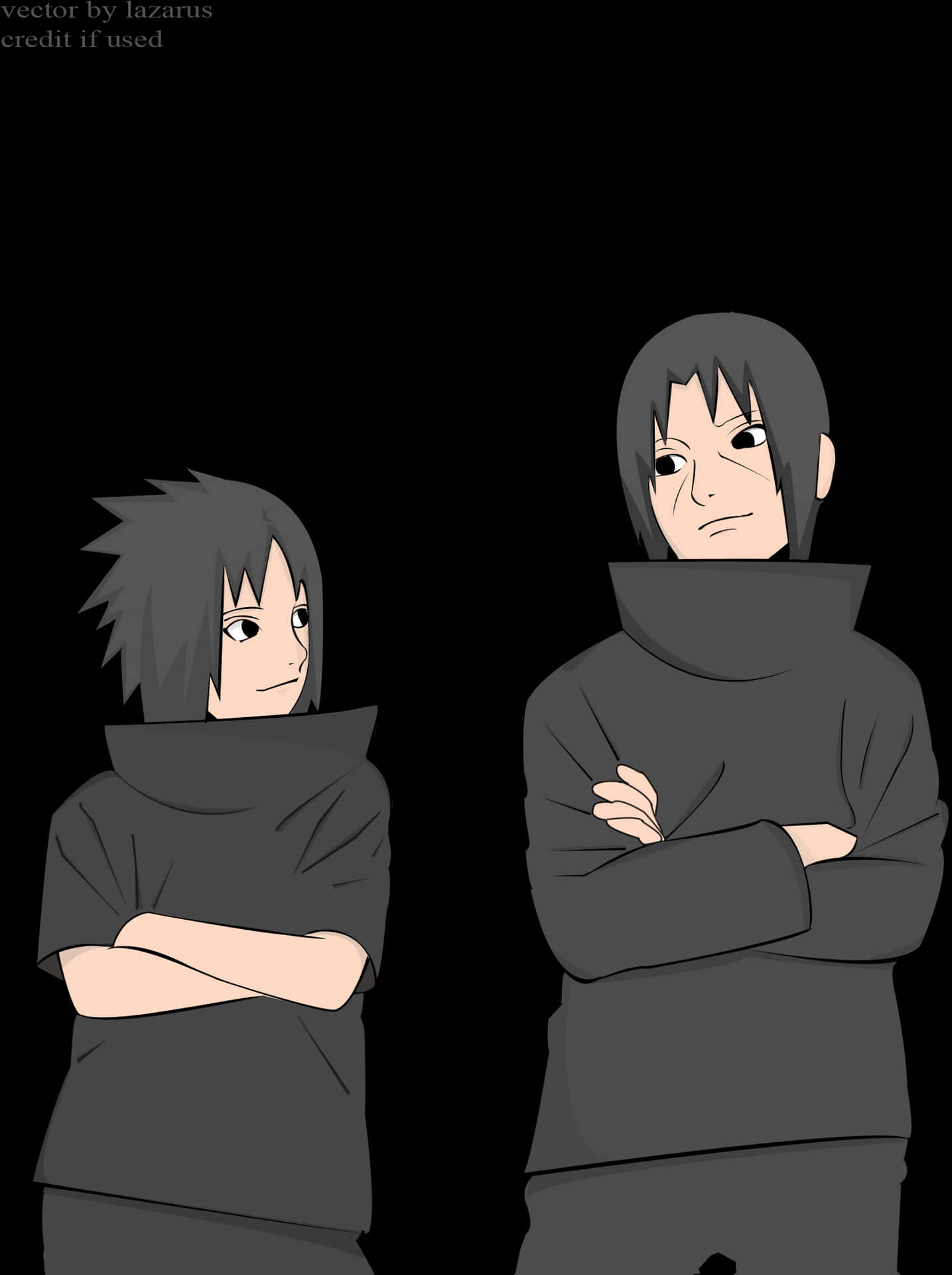 Download Free Itachiand Sasuke Vector Art PNG images with transparent backg...