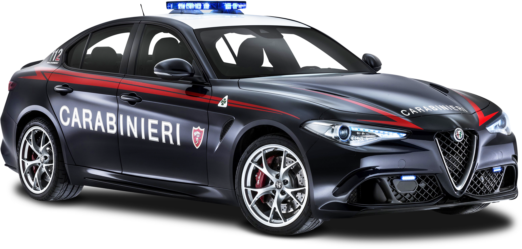 Italian Carabinieri Police Car Alfa Romeo PNG