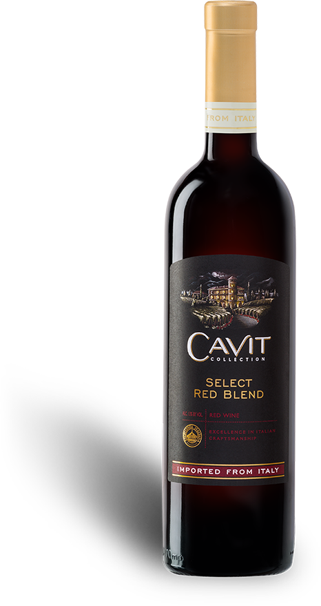 Italian Cavit Select Red Blend Wine Bottle PNG