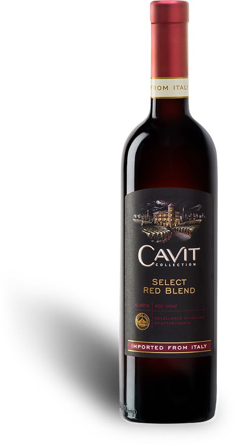 Italian Cavit Select Red Blend Wine Bottle PNG