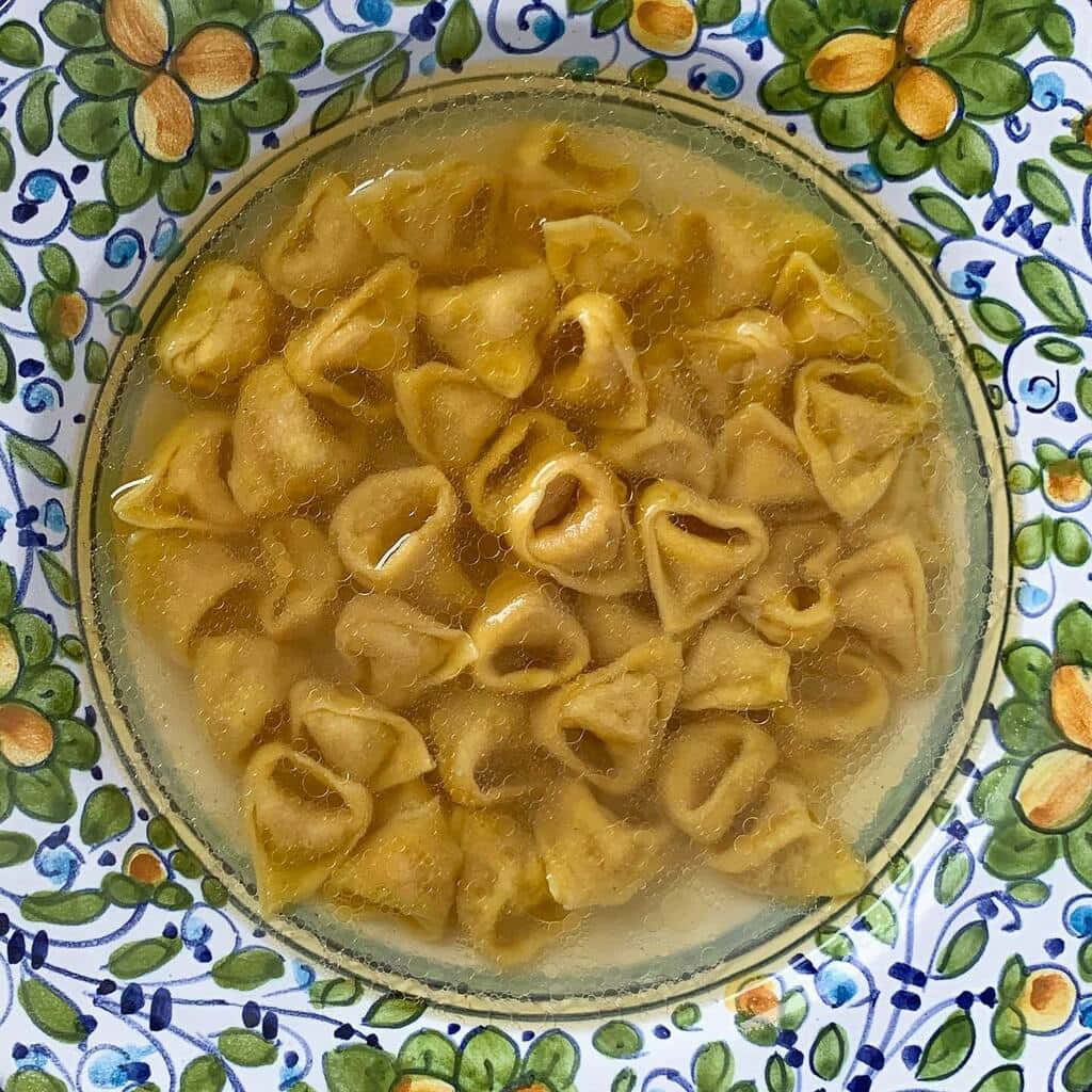 Comforting Italian Cuisine – Tortellini in Brodo Wallpaper