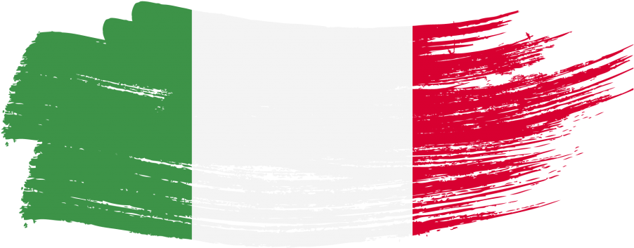 Italian Flag Brushstroke Design PNG