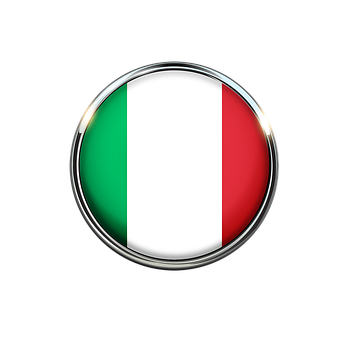 Italian Flag Button Design PNG