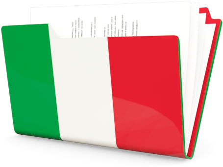 Italian Flag Folder Design PNG