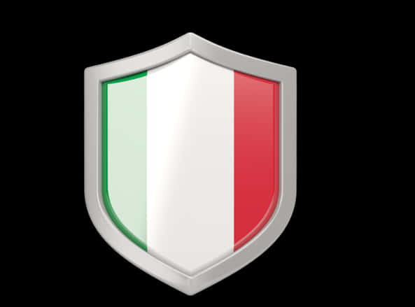 Italian Flag Shield Design PNG