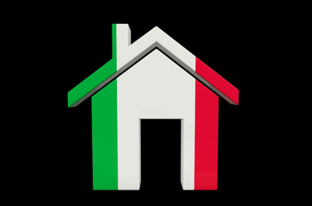 Italian Flag Styled Home Icon PNG