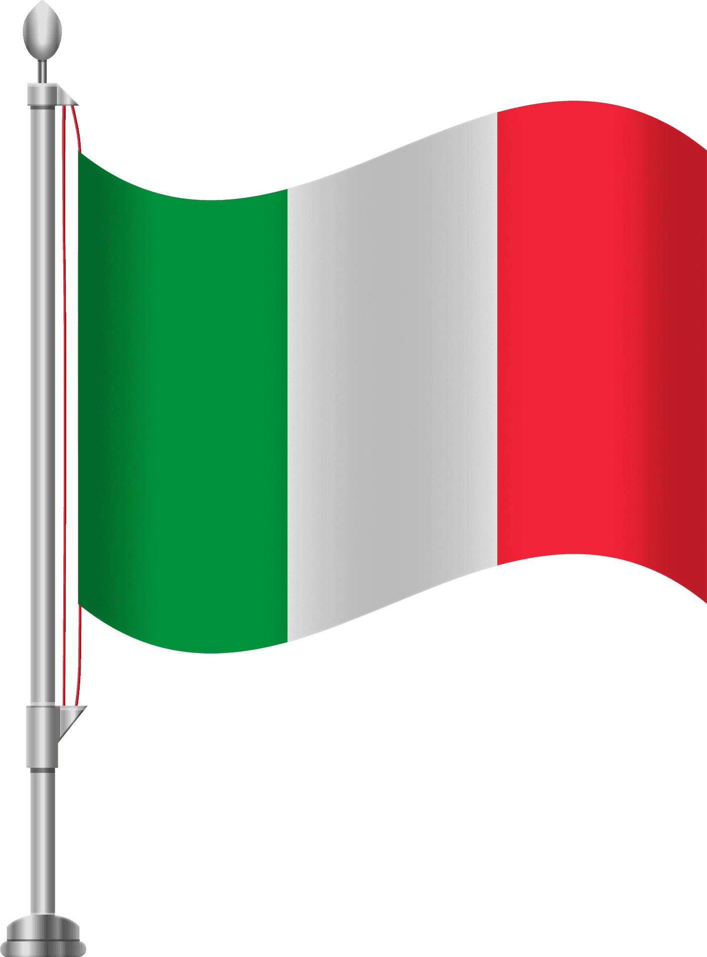 Download Italian Flag Wavingon Pole | Wallpapers.com