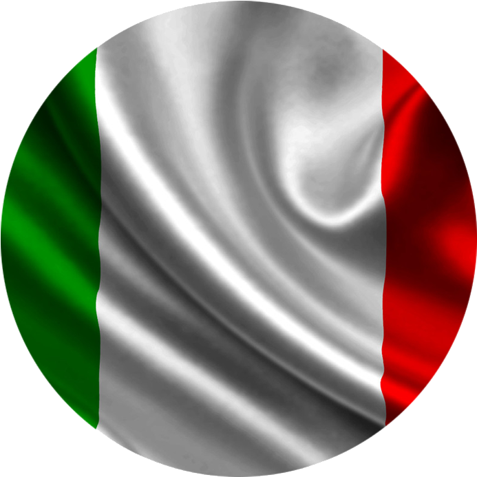 Italian Flag Wavy Circle PNG