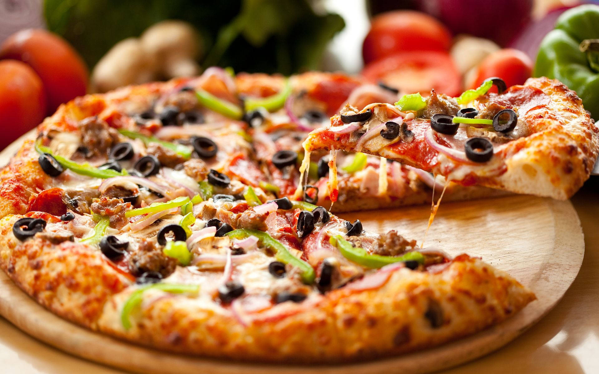 Italian Food Pizza Close-up