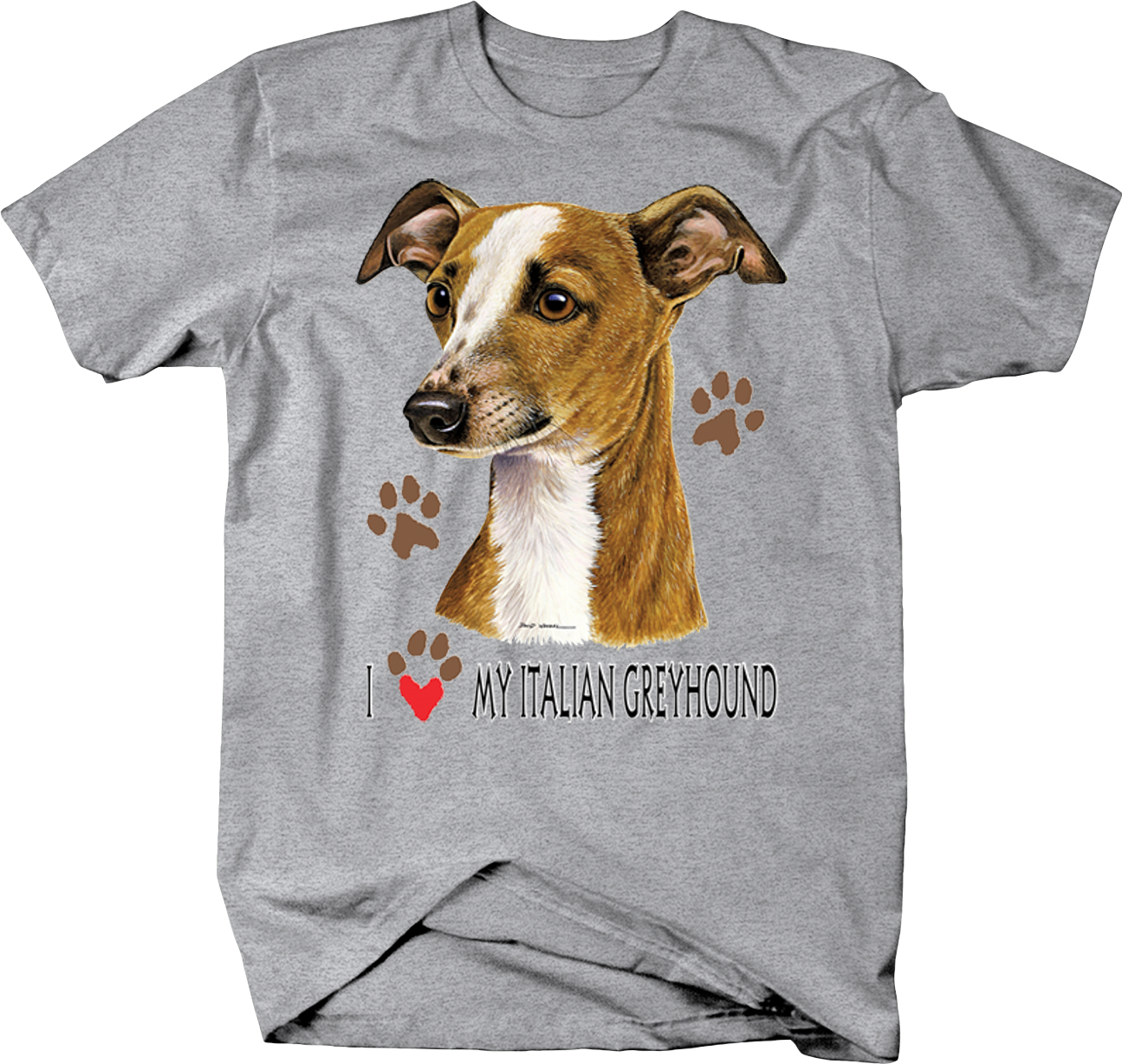 Italian Greyhound Love Tshirt Design PNG