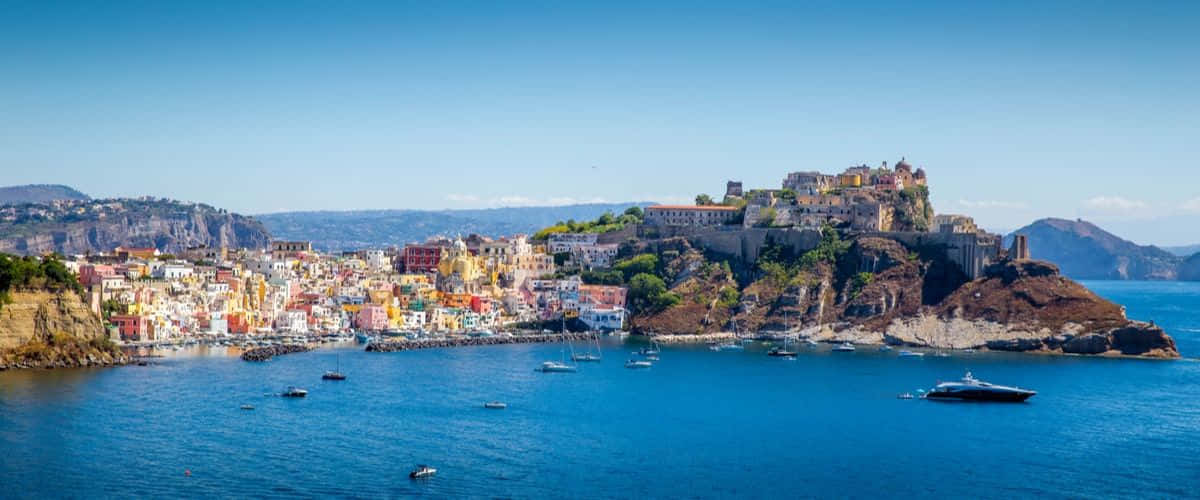 Picturesque Italian Island Panorama Wallpaper