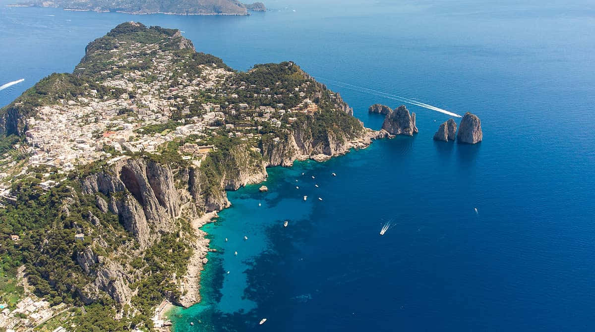 Enchanting Italian Island Coastline Wallpaper