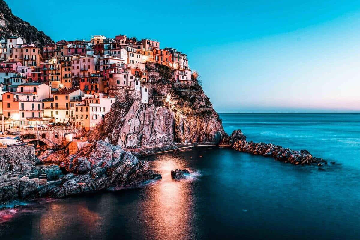 Enchanting Coastline of an Italian Island Wallpaper