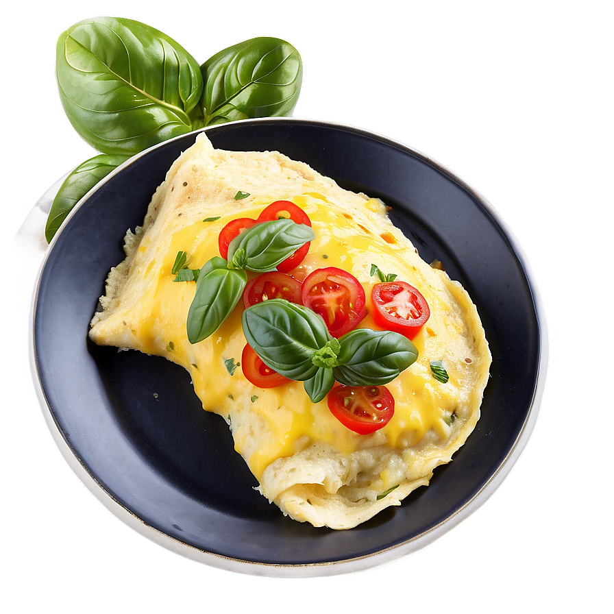 Italian Omelette With Basil Png Tvg91 PNG