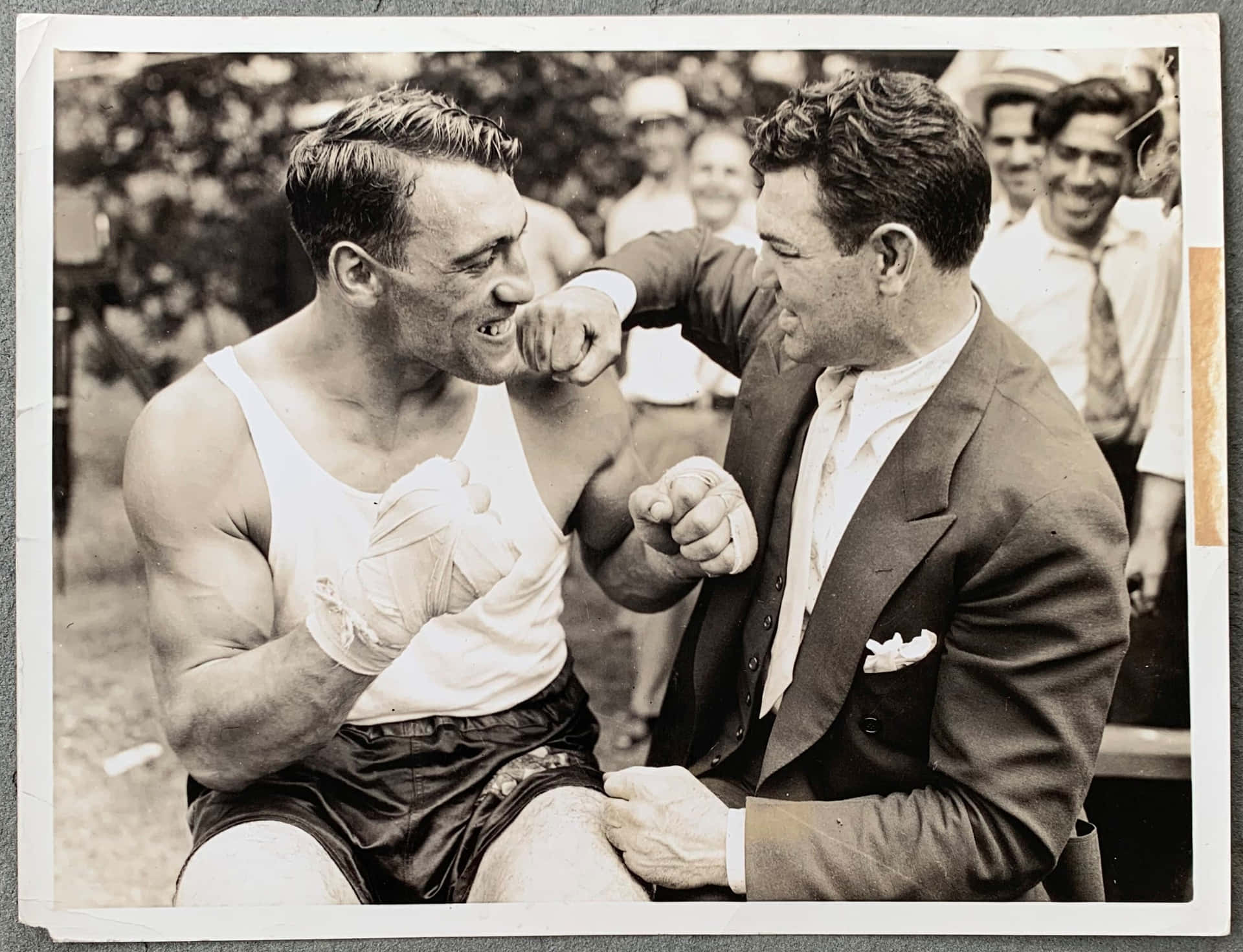 Italian Professional Boxer Primo Carnera With Jack Dempsey Picture