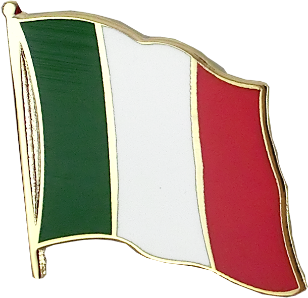 Italian_ Flag_ Gold_ Trim_ Pin PNG