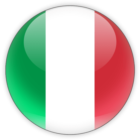Italy Flag Button Design PNG