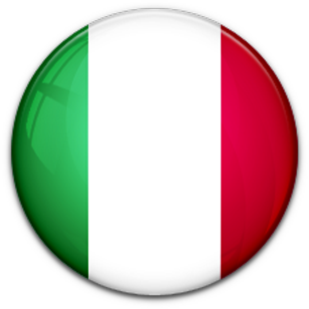 Italy Flag Button Graphic PNG