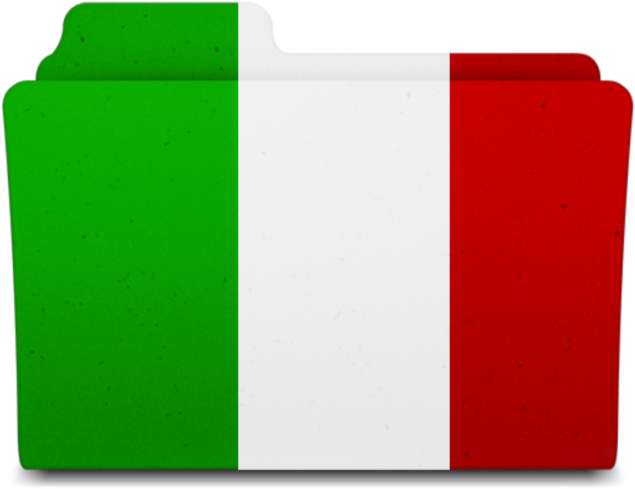 Italy Flag Folder Icon PNG