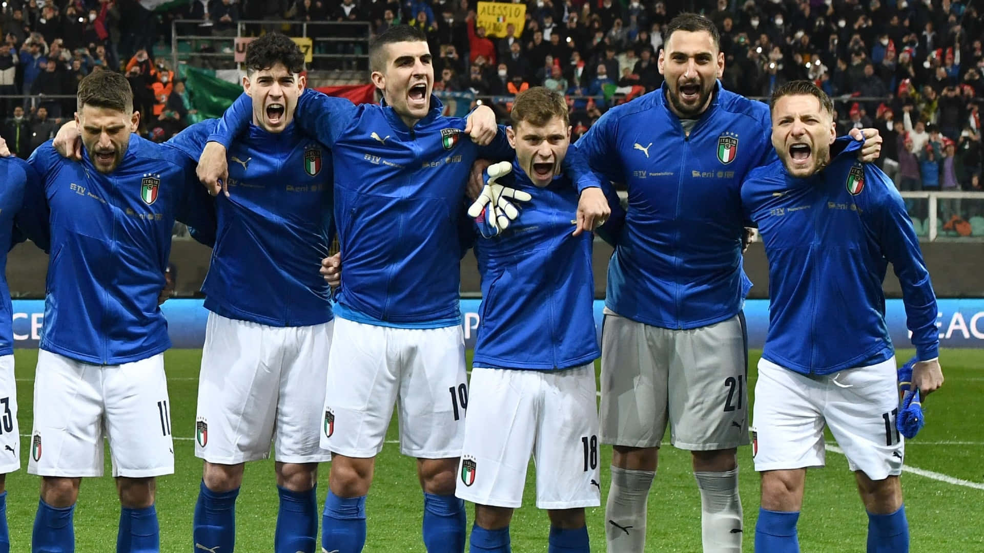 Dienationalhymne Der Italienischen Fußballnationalmannschaft Wallpaper