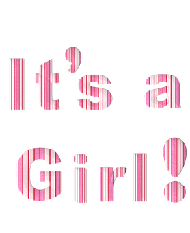 Its A Girl Announcement PNG