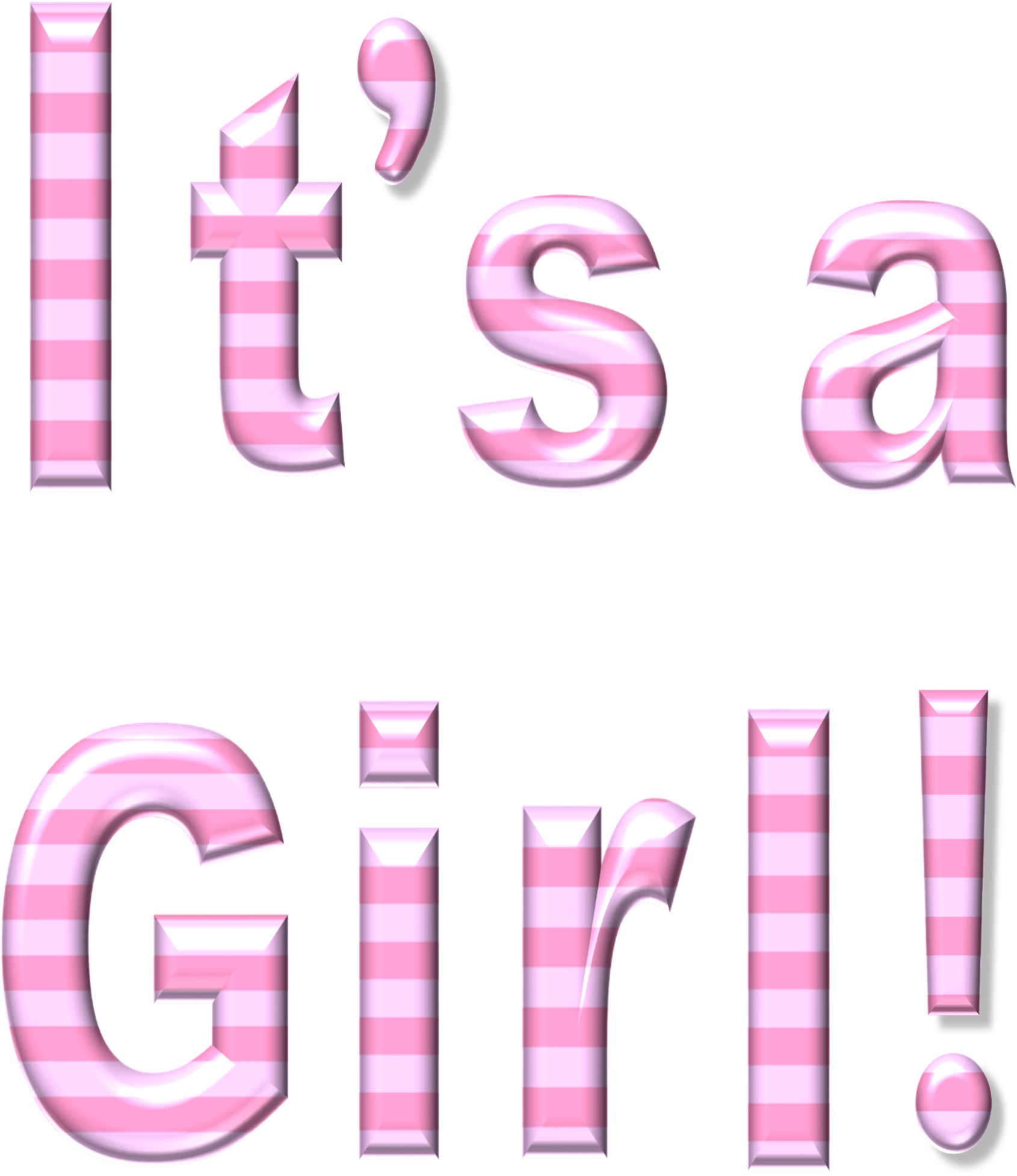 Its A Girl Announcement PNG