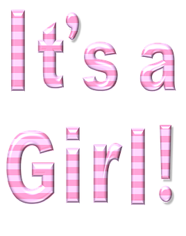 Its A Girl Announcement PNG