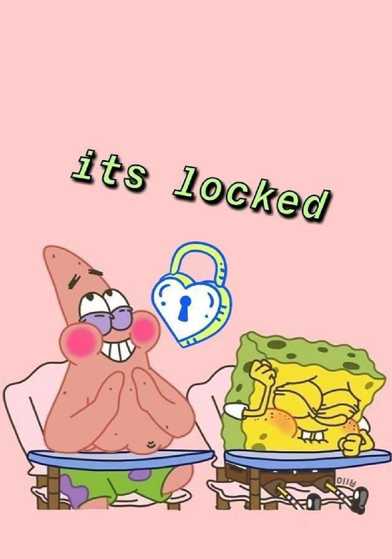 It’s Locked Spongebob And Patrick Wallpaper