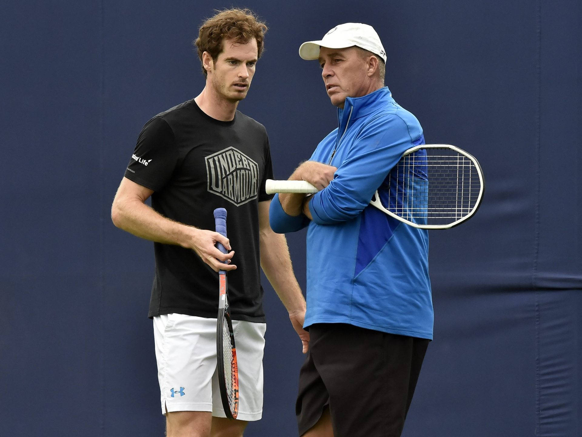 Ivanlendl E Andy Murray Sessão De Treinamento De Coaching. Papel de Parede
