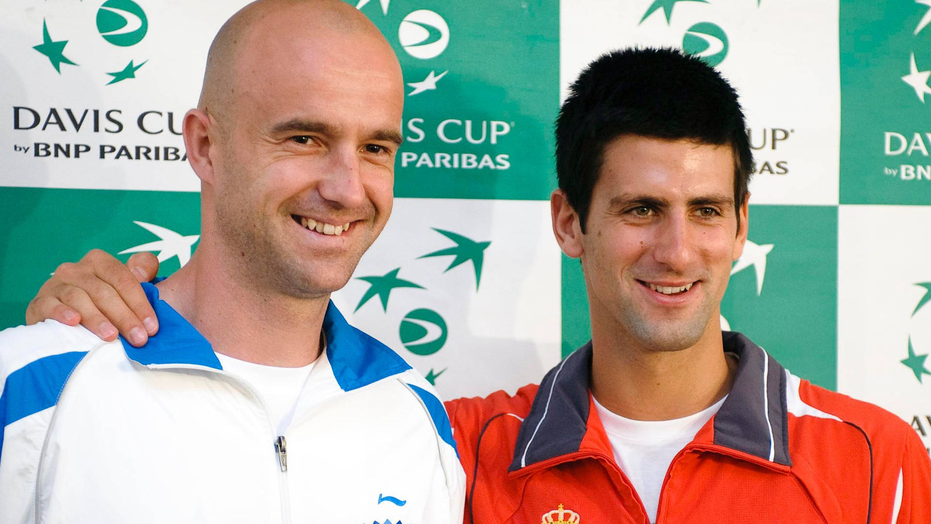 Ivan Ljubicic With Novak Djokovic Background
