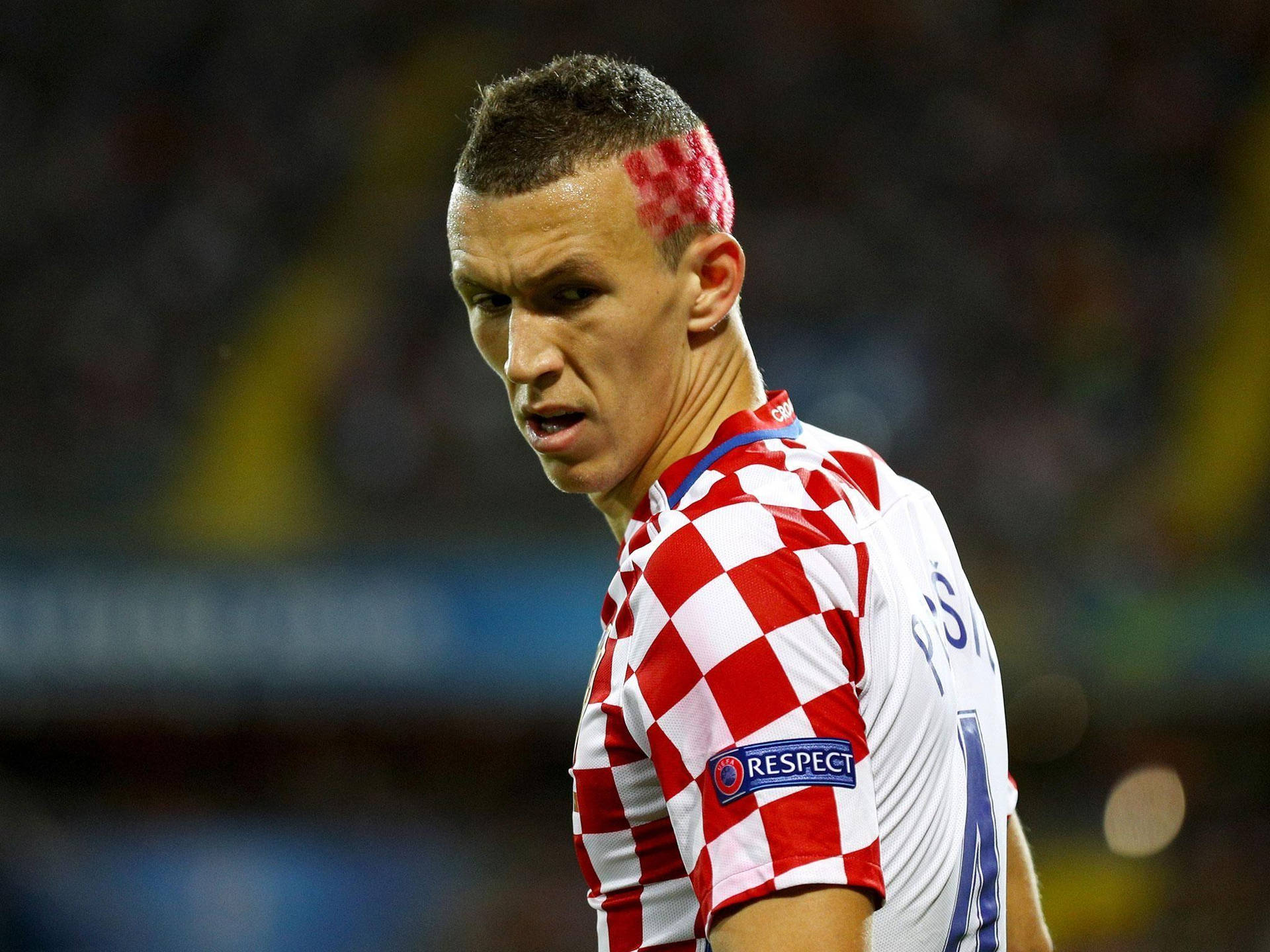Ivan Perisic With Red Dye Wallpaper