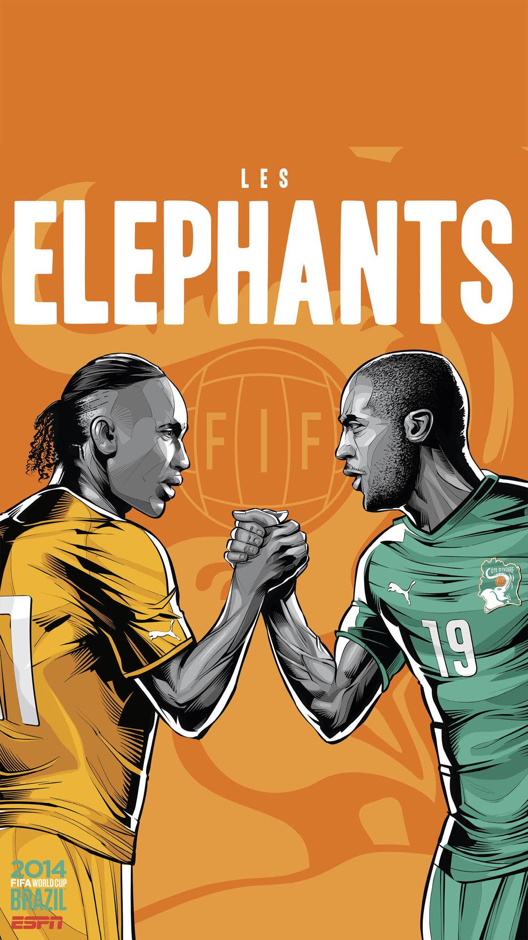 Ivory Coast Football Players Handshake Background