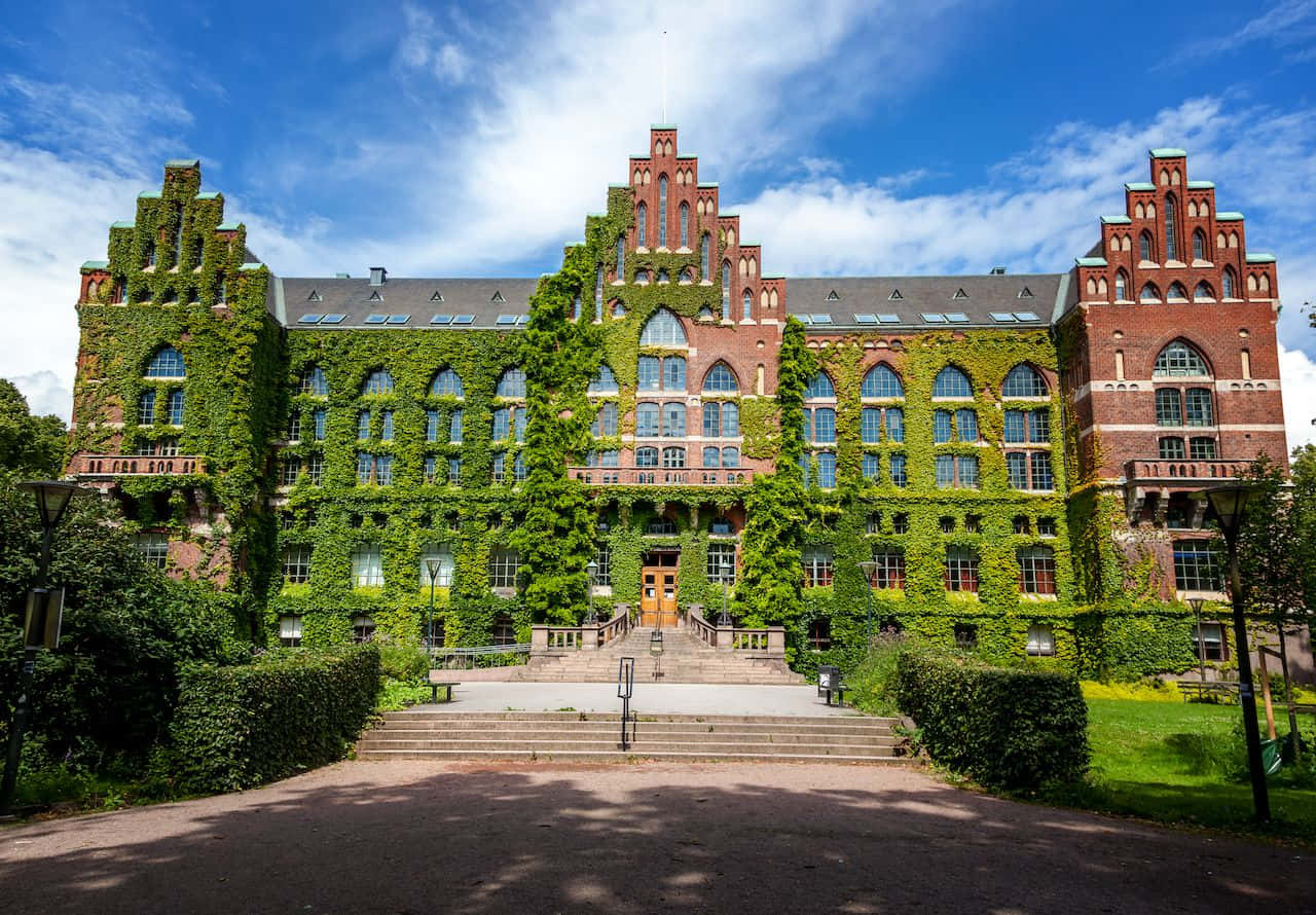 Ivy Covered University Building Lund Sweden Wallpaper