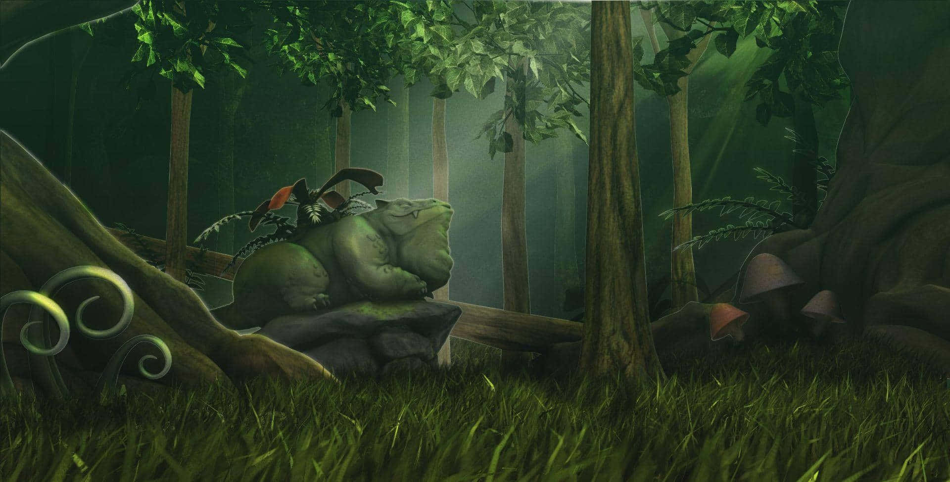 Ivysaur In A Forest Wallpaper