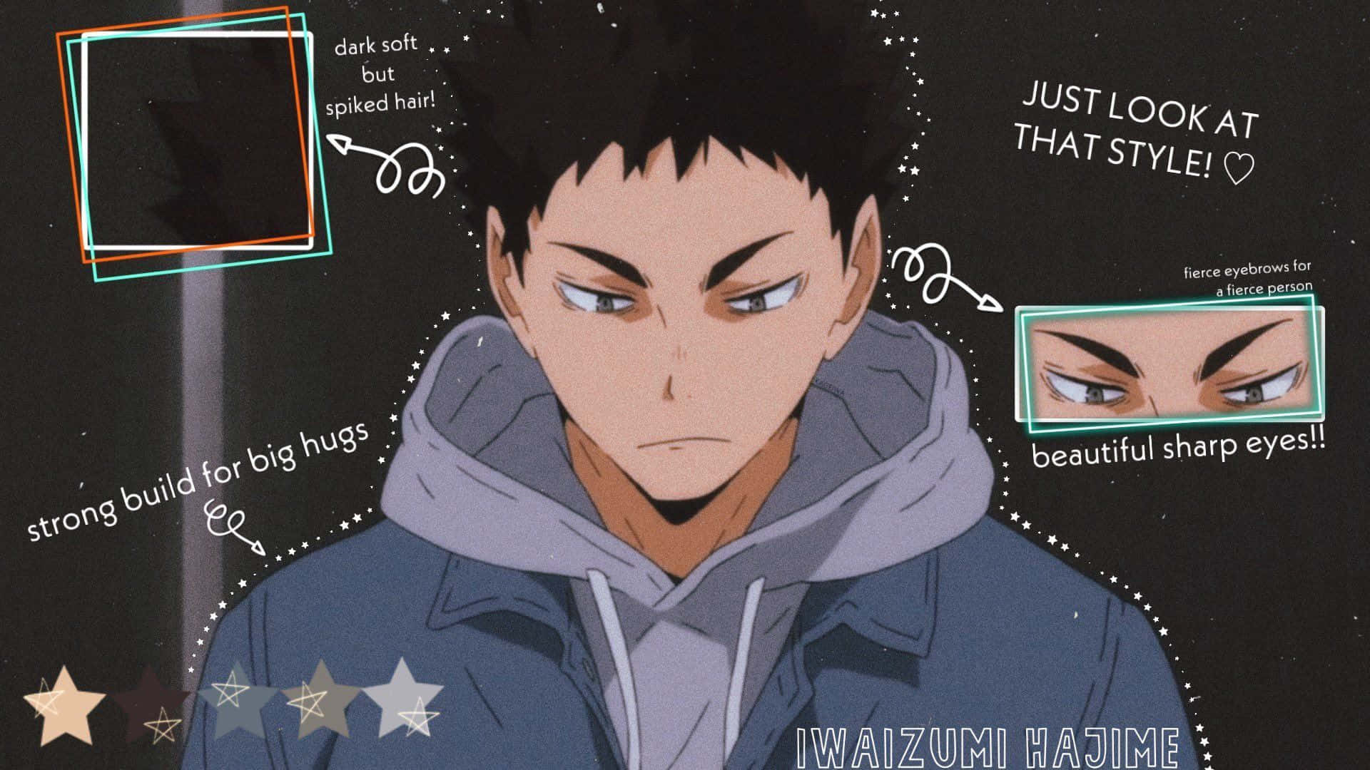 Iwaizumi Hajime's Intense Gaze in High Definition Wallpaper Wallpaper