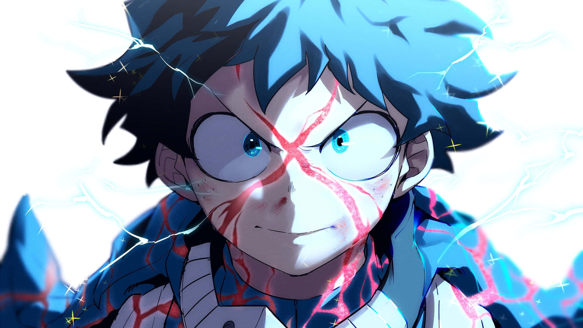 Izuku Midoriya Electric Aura Wallpaper