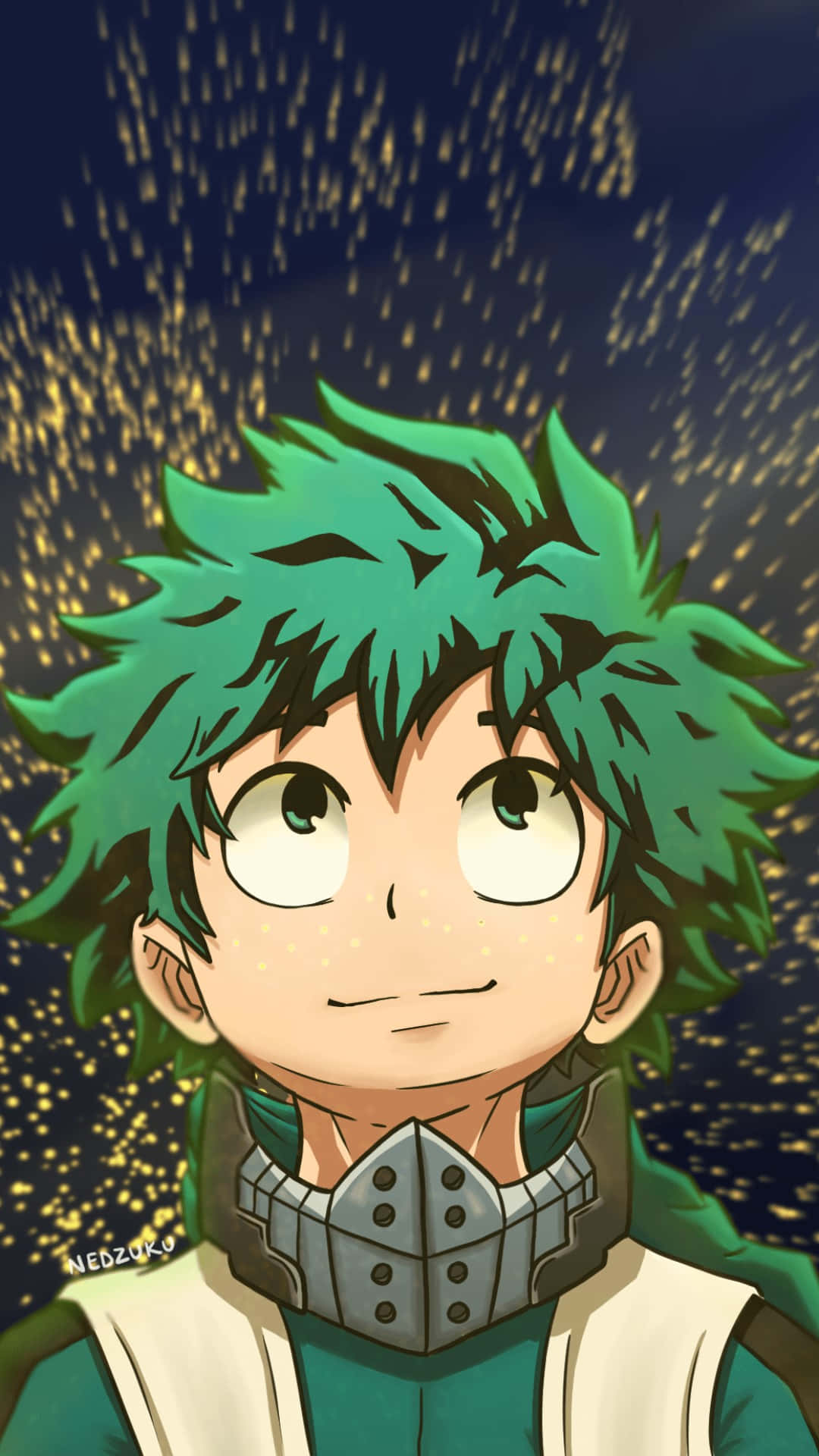 Izuku Midoriya Fireworks Background Wallpaper