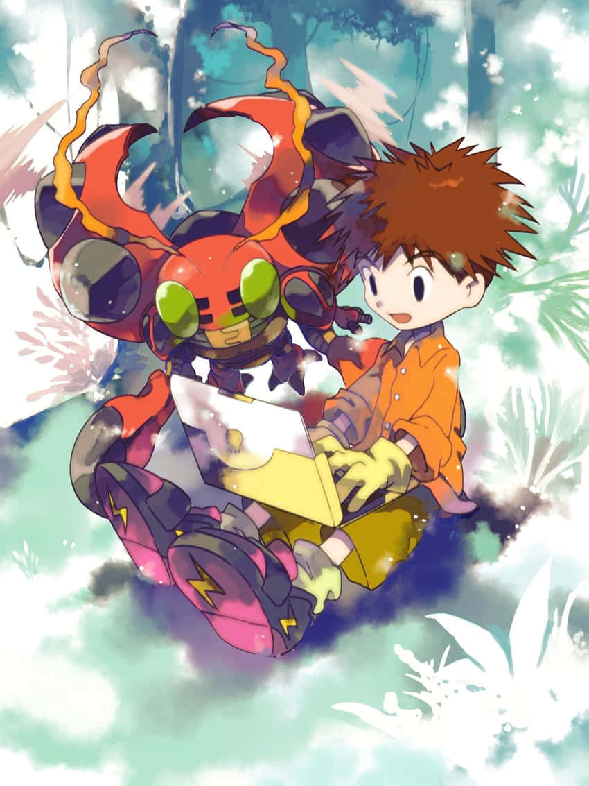 Izzy Dan Teman Digimon Wallpaper