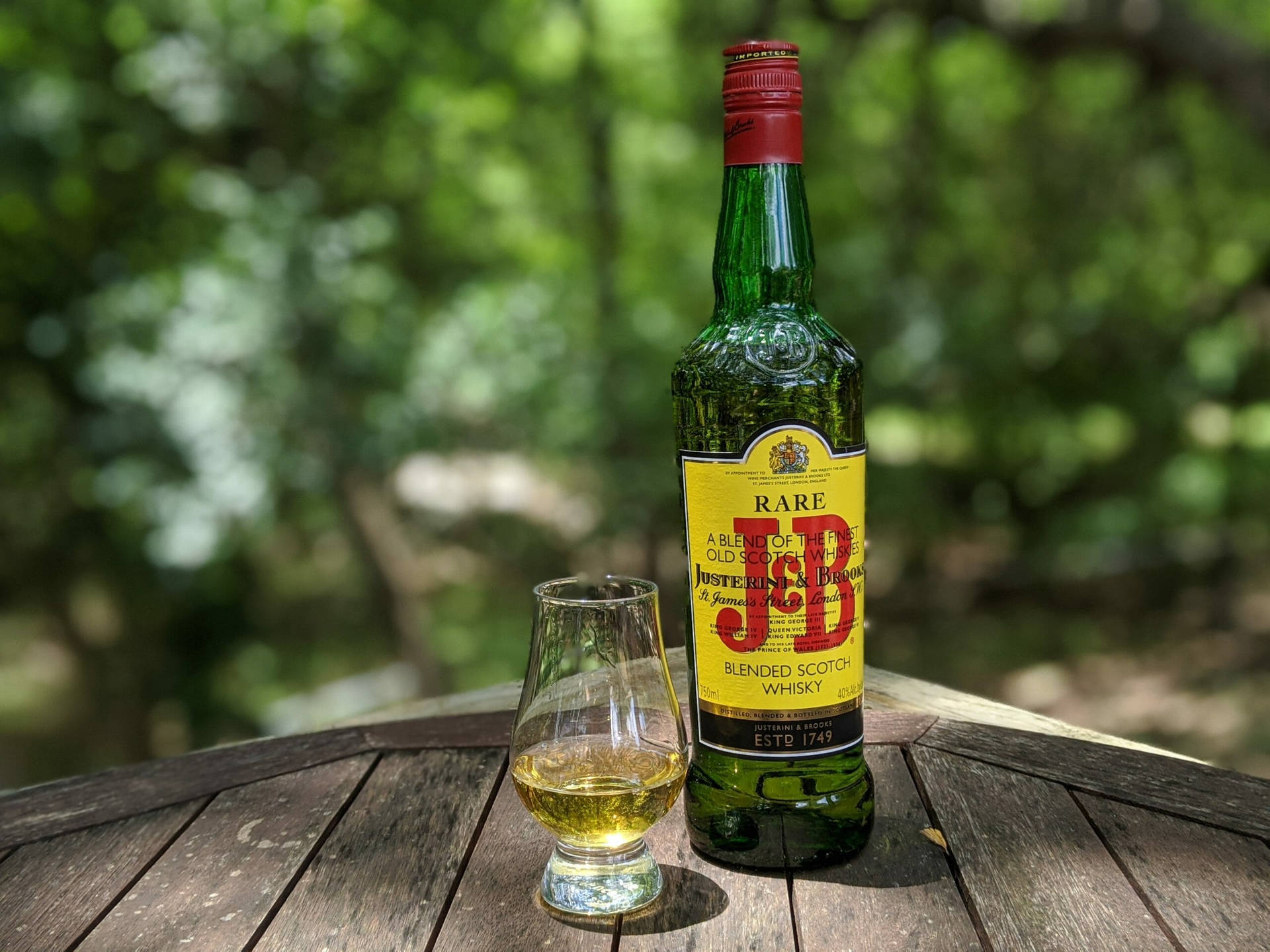 Vetroper Whisky Scozzese J&b Sfondo