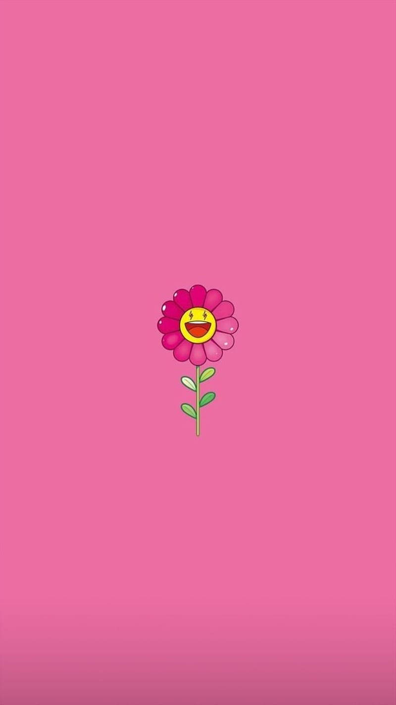 J Balvin Pink Murakami Flower Background