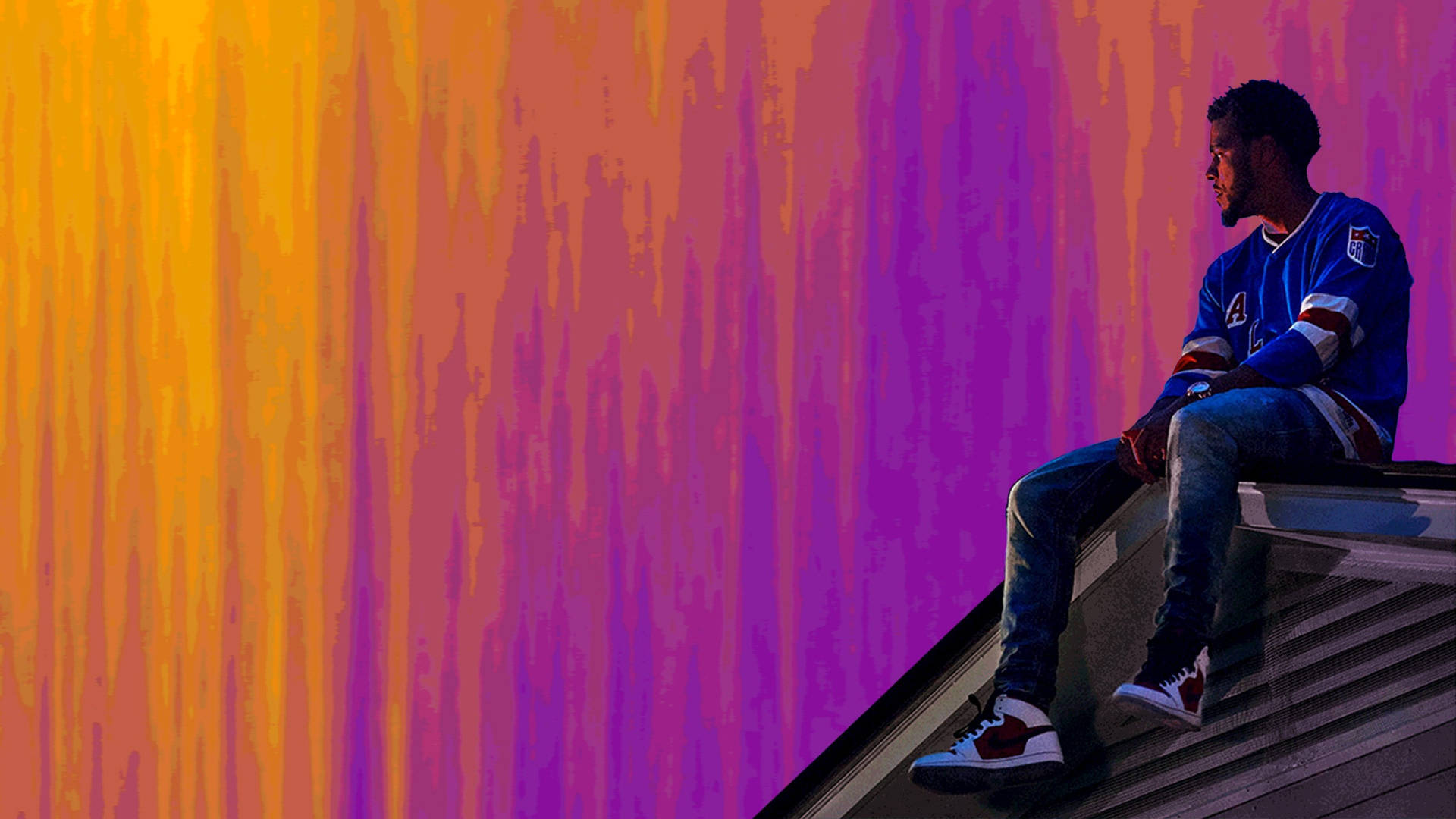 J Cole Rooftop Art Background