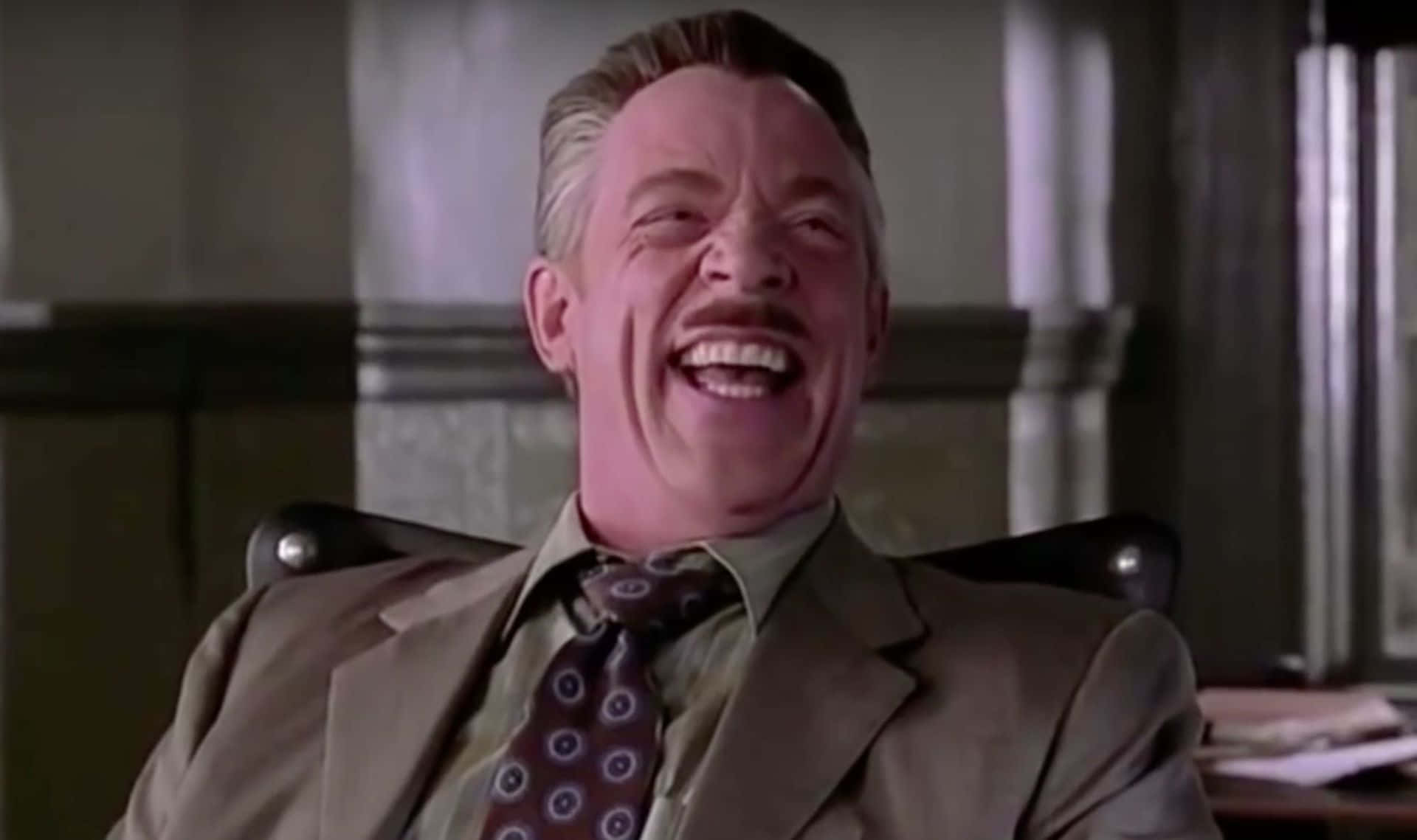 J. Jonah Jameson in his iconic office space Wallpaper