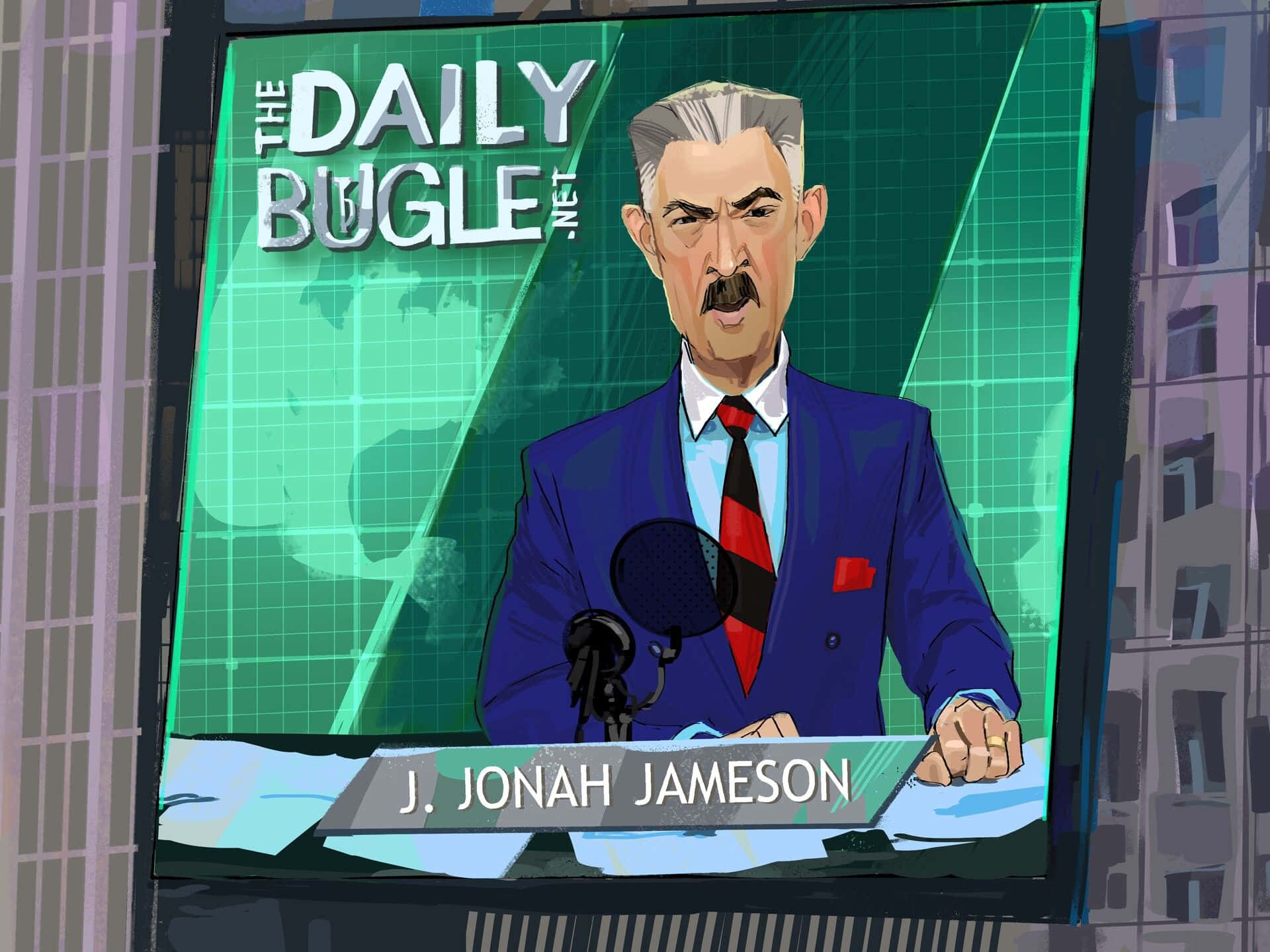 J. Jonah Jameson in his office at the Daily Bugle Wallpaper