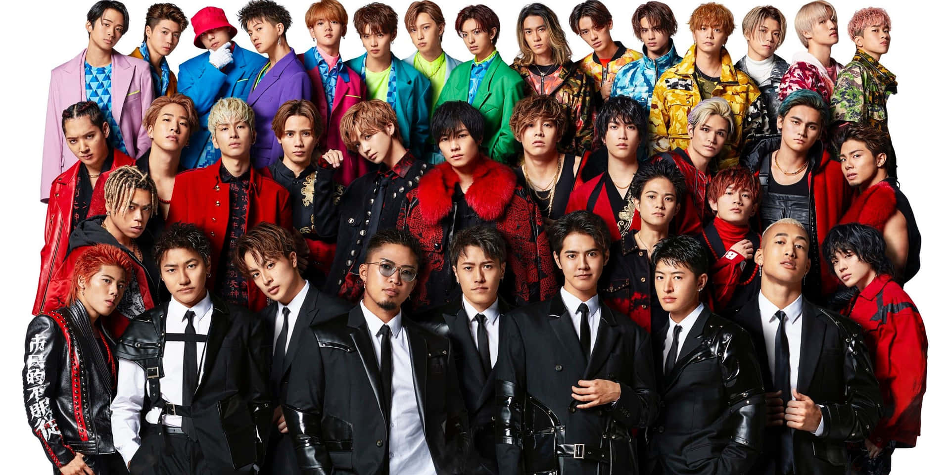Vibrant J-Pop Group in Concert Wallpaper