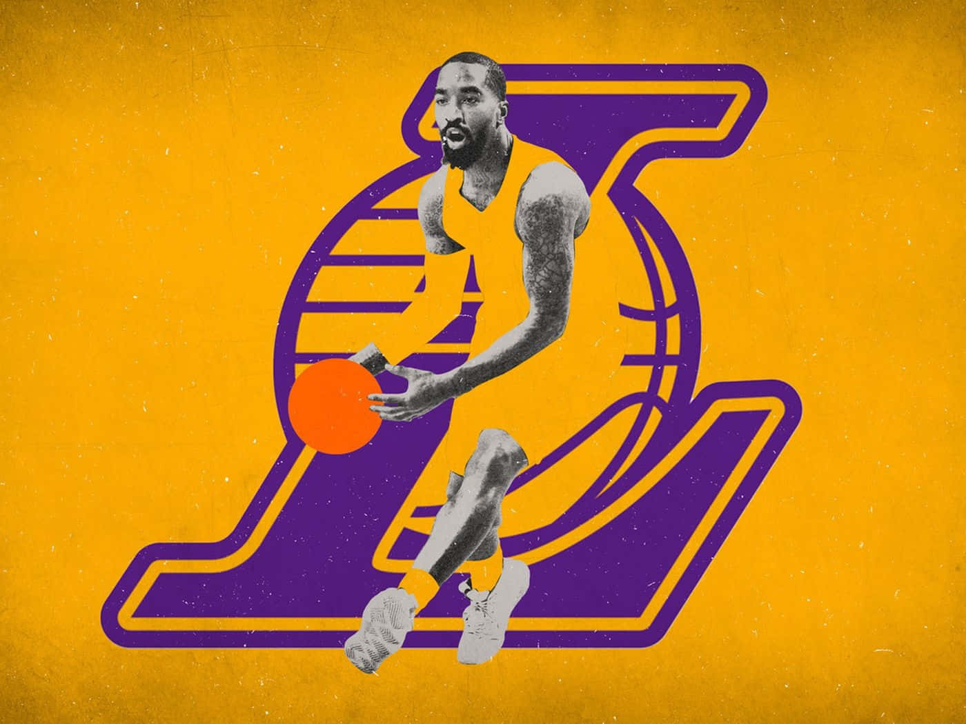 J R Smith Lakers Illustratie Achtergrond