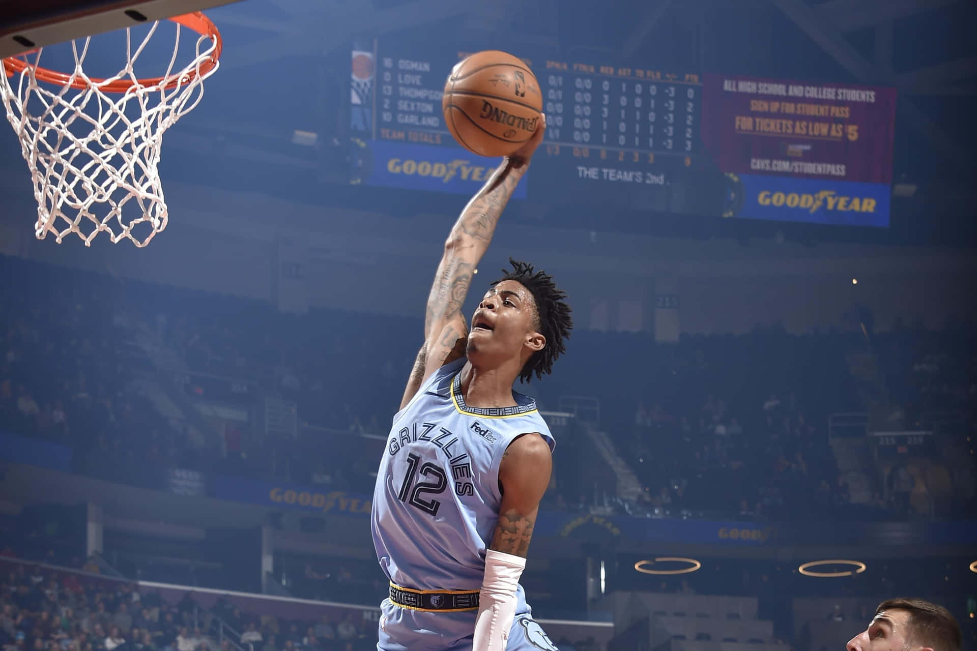 Ja Morrant Dunking With Open Mouth Wallpaper